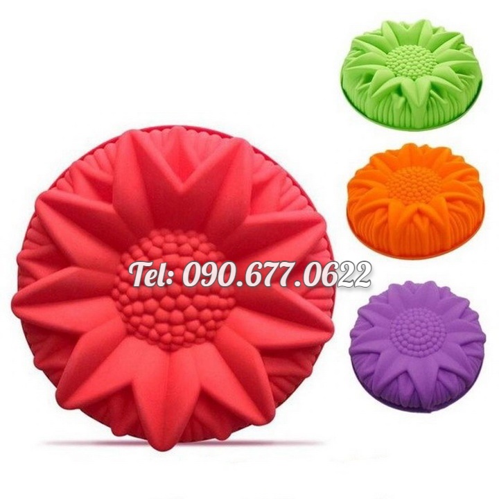 Khuôn silicone làm bánh, rau câu hoa hướng dương đại đóa – Loại 28 cm - Mã số 1025