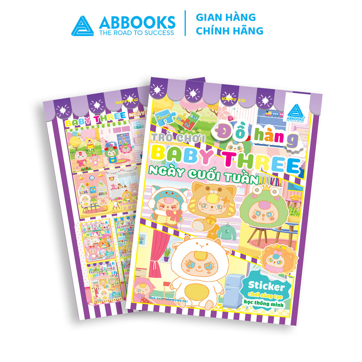 Sách - Bộ 4 Quyển Sticker Bóc Dán Baby Three Nhiều Chủ Đề Cho Bé Tha Hồ Sáng Tạo