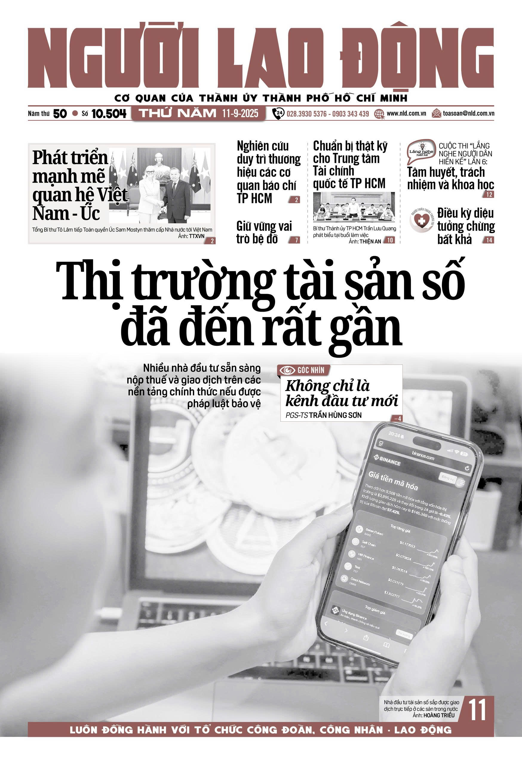 Nhật báo Người Lao Động từ ngày 08-09-2025 đến 14-09-2025