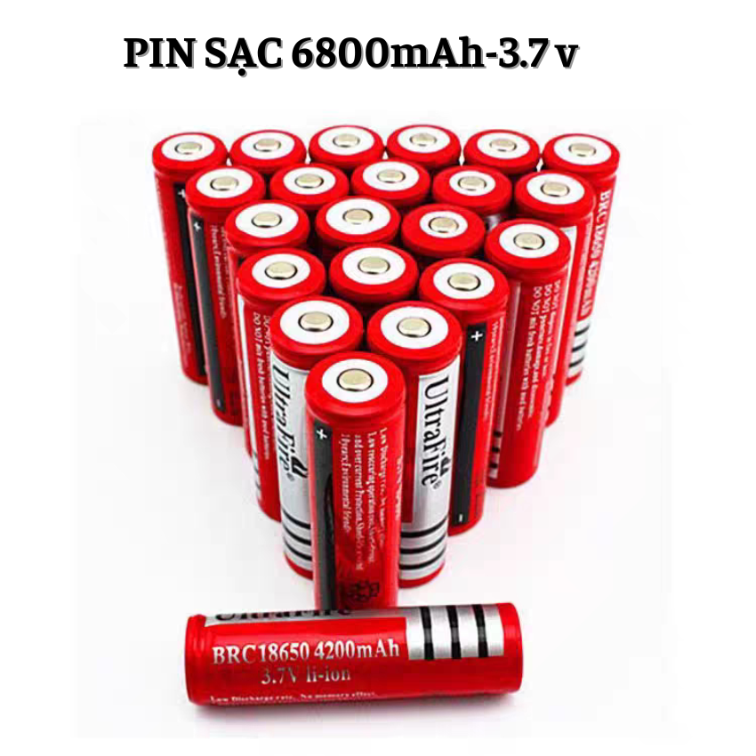 Pin sạc 18650 6800 mAh Dung Lượng Lớn 3.7V- Pin dành cho đèn pin , đồ chơi...