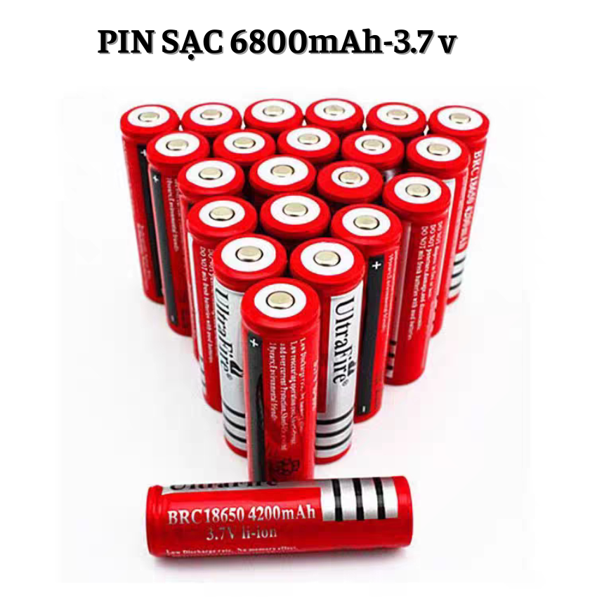 Pin sạc 18650 6800 mAh Dung Lượng Lớn  3.7V- Pin dành cho đèn pin , đồ chơi