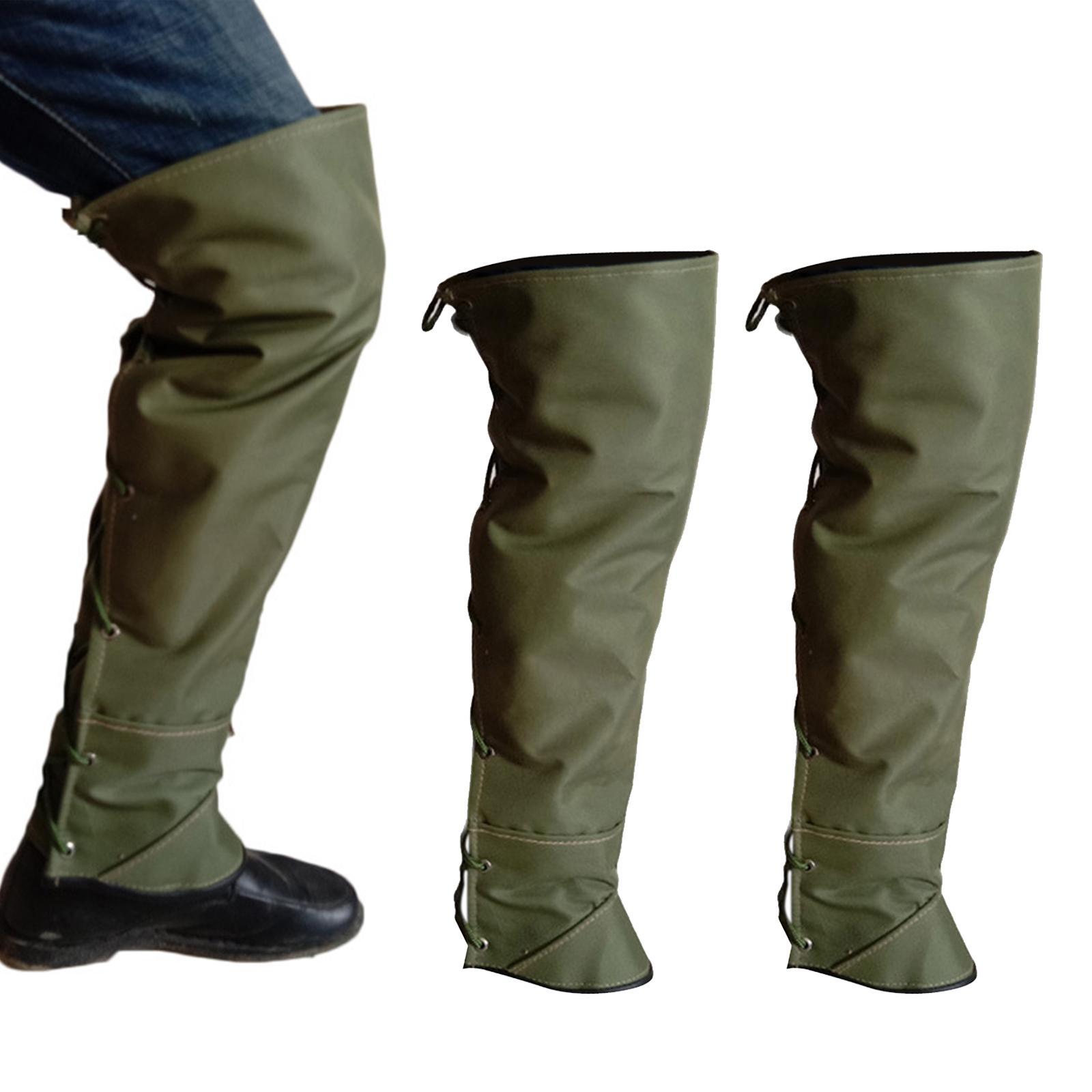 2Pcs Leg Protection Gaiter Waterproof Durable Adjustable Snake Guard Cover for Camping