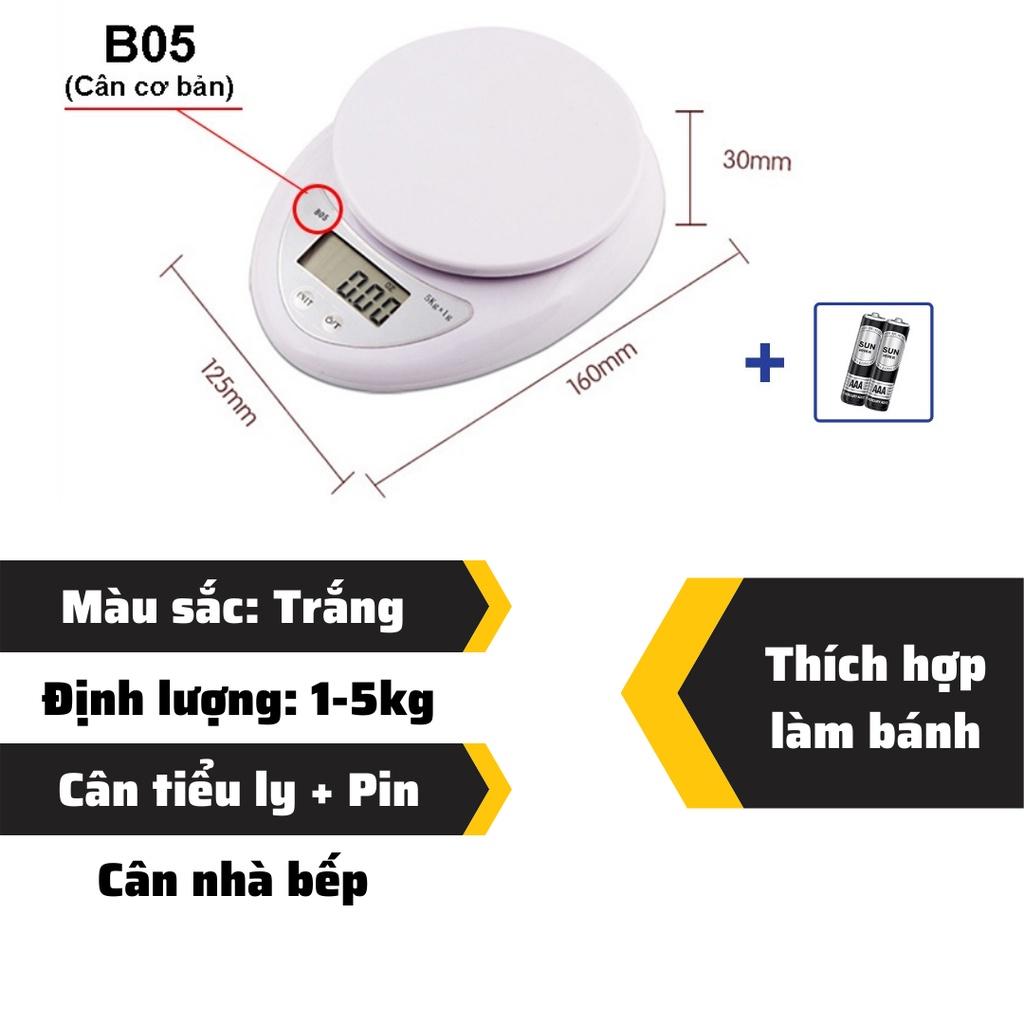 Cân tiểu ly điện tử mini chống nước N6 đinh lượng 1g -5kg cân tiểu li nhà bếp làm bánh pha chế có trừ bì chính xác cao