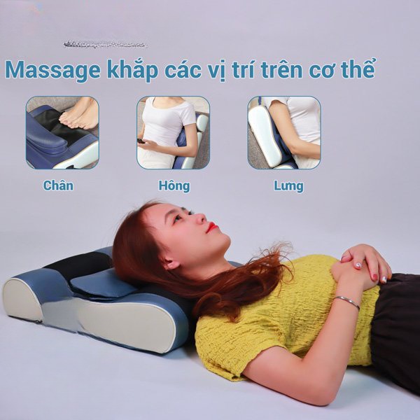 Gối massage cổ vai gáy, máy massage, gối massage hồng ngoại 16 bi cao cấp hỗ trợ mát xa vùng cổ,vai gáy hiệu quả