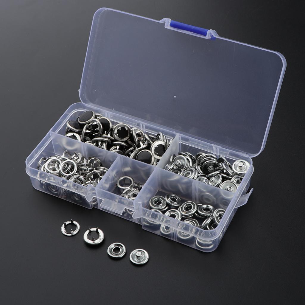 50 Bộ Rỗng Năm Móng Vuốt Nút Prong Snap Nút Khóa Cho Quần Áo