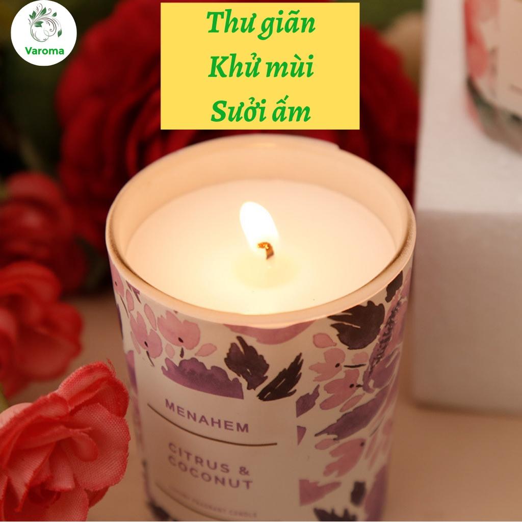 Nến Thơm Phòng Thiên Nhiên Menahem Thư Giãn Không Khói Candle Cup Thơm Phòng Ngủ Tinh Dầu Thiên Nhiên NEN10