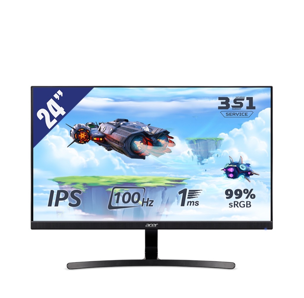 Màn hình LCD ACER 23.8&quot; K243Y E (UM.QX3SV.E01) (1920 x 1080/IPS/100Hz/1 ms/FreeSync) - Hàng Chính Hãng