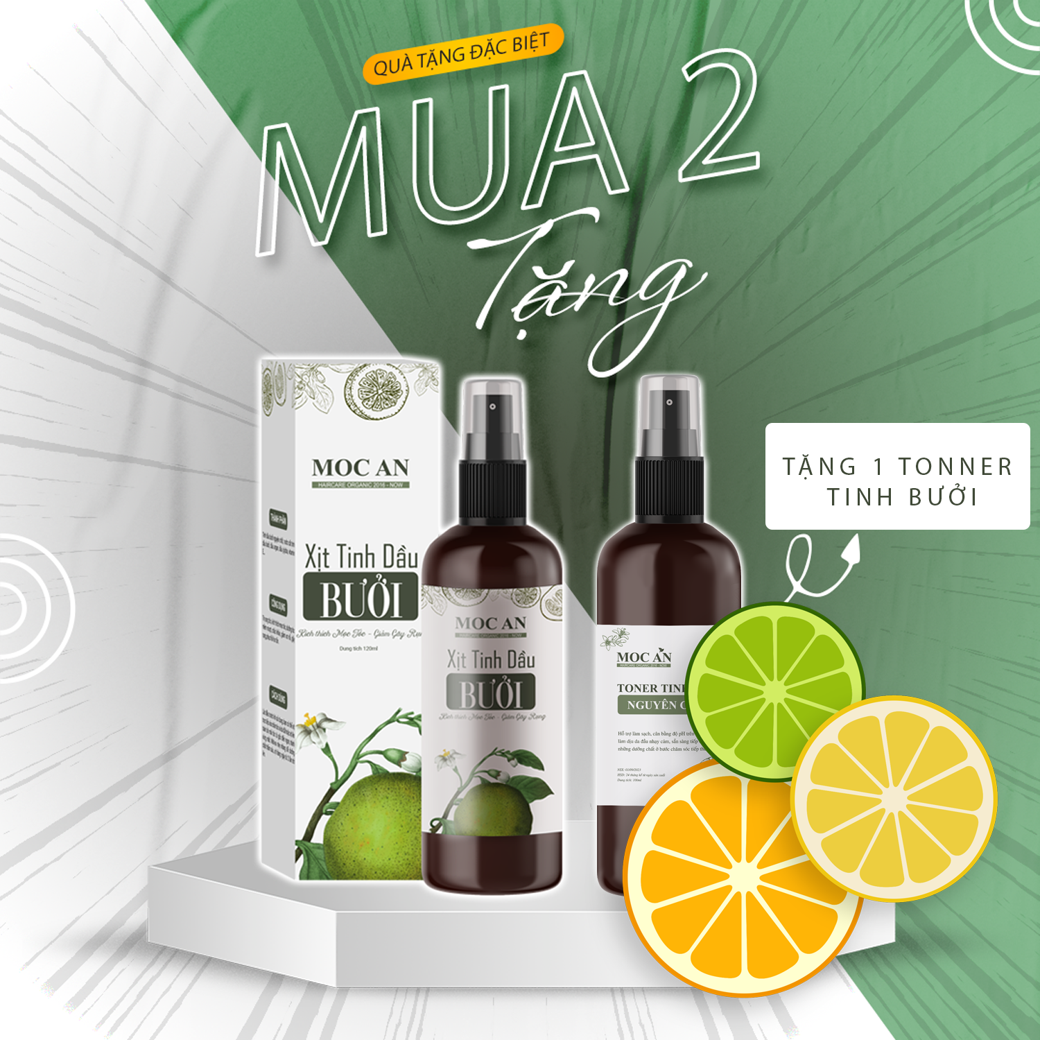 Tinh Dầu Bưởi Xịt Tóc Tiêu Chuẩn Mộc Ân Haircare