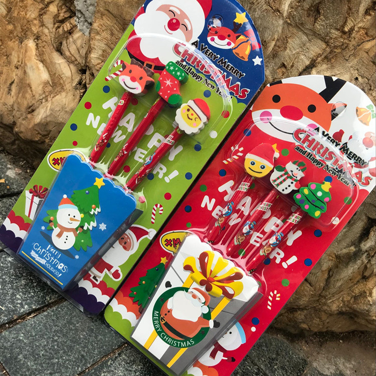 Set bút chì gỗ kèm tẩy NOEL