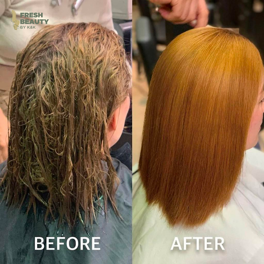 Cặp uốn, ép duỗi hữu cơ British M Pumkin Enzyme Perm phục hồi tóc hư tổn làm tại nhà, salon 400gx2