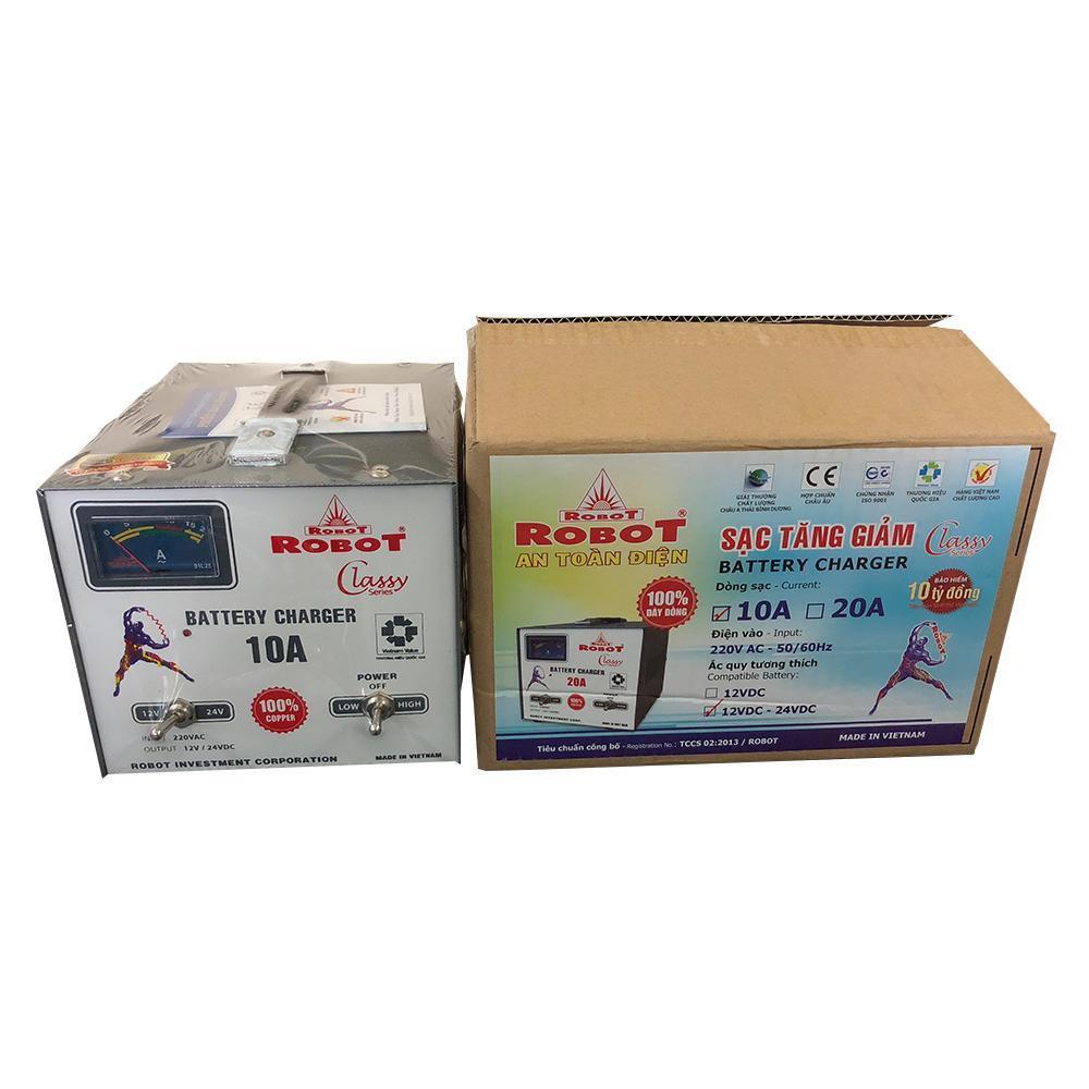 MÁY SẠC ẮC QUY ROBOT TĂNG GIẢM 10A