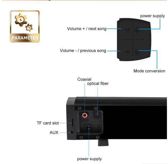 Loa thanh tivi soundbar 3D LP-09 ( kèm 2 micro không dây )