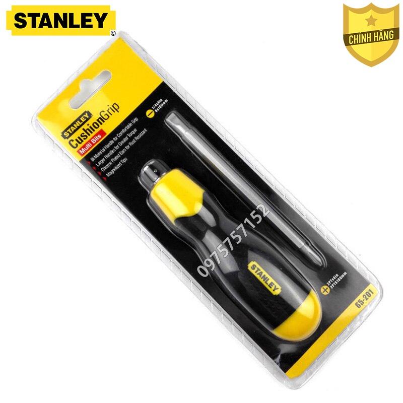 Tô vít 2 trong 1 đảo đầu có nam châm vĩnh cửu STANLEY 6x100mm, tua vít 2 đầu cao cấp thép Cr-V tay cầm chống va đập