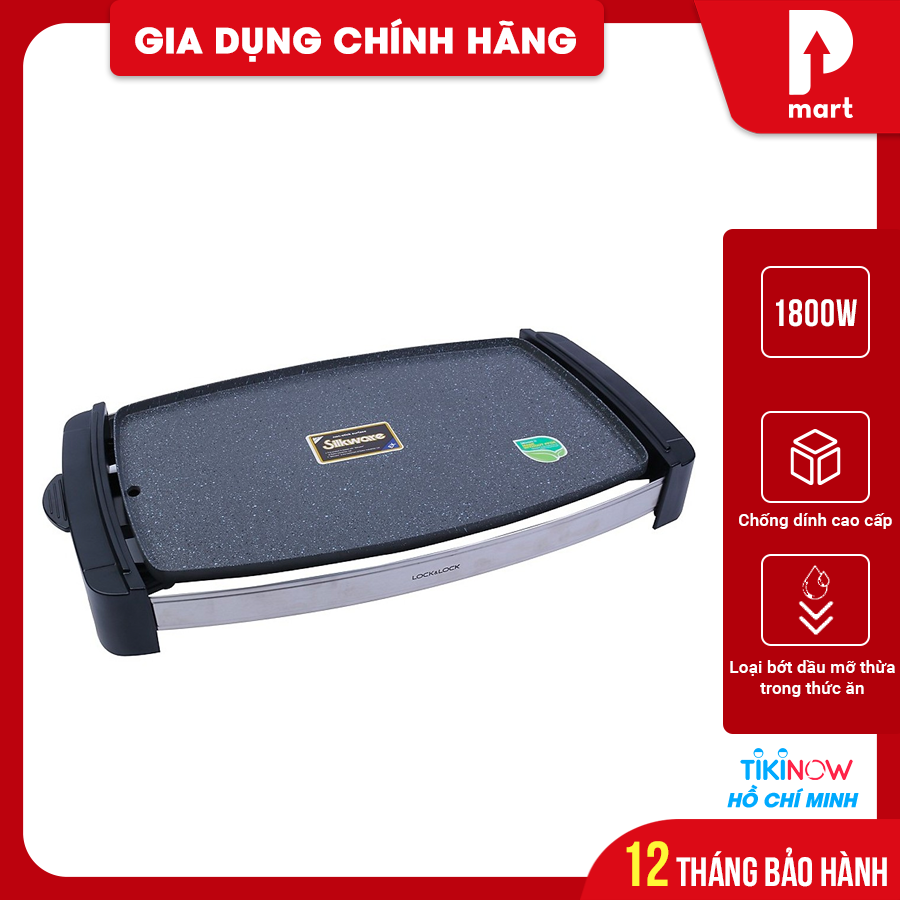 Vỉ Nướng Điện Lock&Lock EJG211BLK (1800W) - Hàng chính hãng