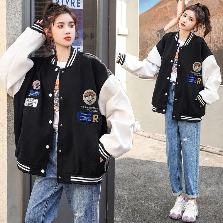 Áo Khoác Bomber Nỉ Cúc Bấm Unisex Knn21