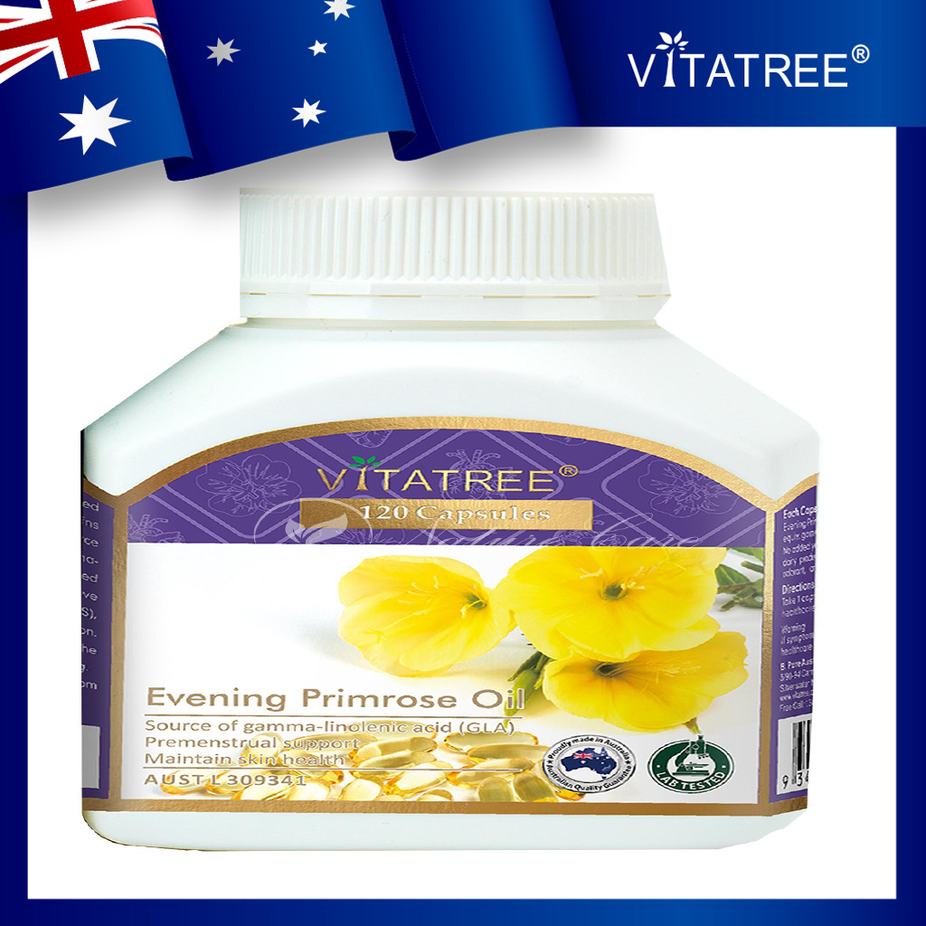 Viên Uống Nội Tiết Tố Nữ, Bổ Sung Collagen, Chống Nám Sạm Da, Vitatree Evening Primrose Oil - Hộp 120 viên