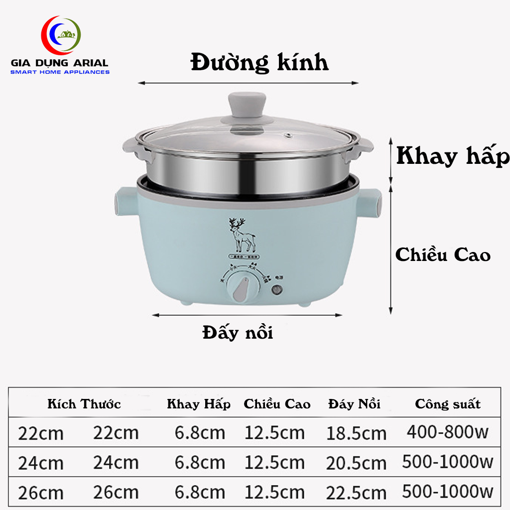 Nồi Lẩu Điện Mini Đa Năng Có Chống Dính NL-09 Công Suất Đến 1000W Thích Hợp Cho Gia Đình