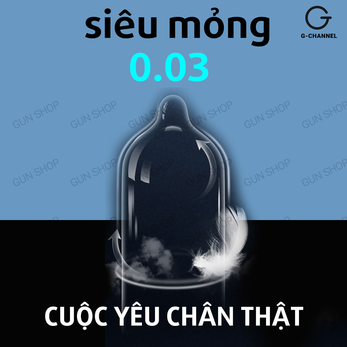 Bao cao su Kimono Dotted - Mỏng 0,03mm, điểm nổi kèm 1 chiếc BCS Gun Super Thin