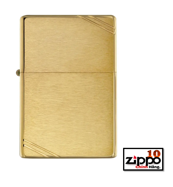 Bật lửa Zippo 240(vàng nhám góc) Vintage Brushed Brass- Chính hãng 100%