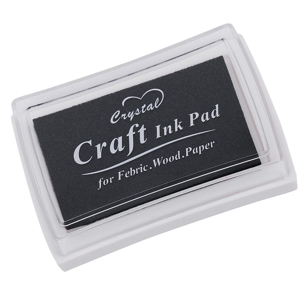 2 Pieces Ink Stamps Pad for Rubber Stamps Or Crafts Embossing Black Gold