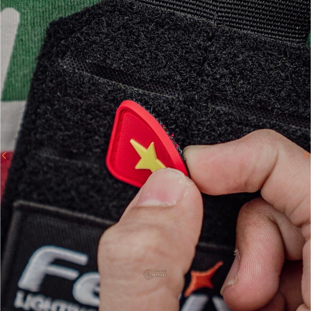 Patch_velcro cao su PVC hình cờ Việt Nam 3D dán ba lô_quần áo_túi xách