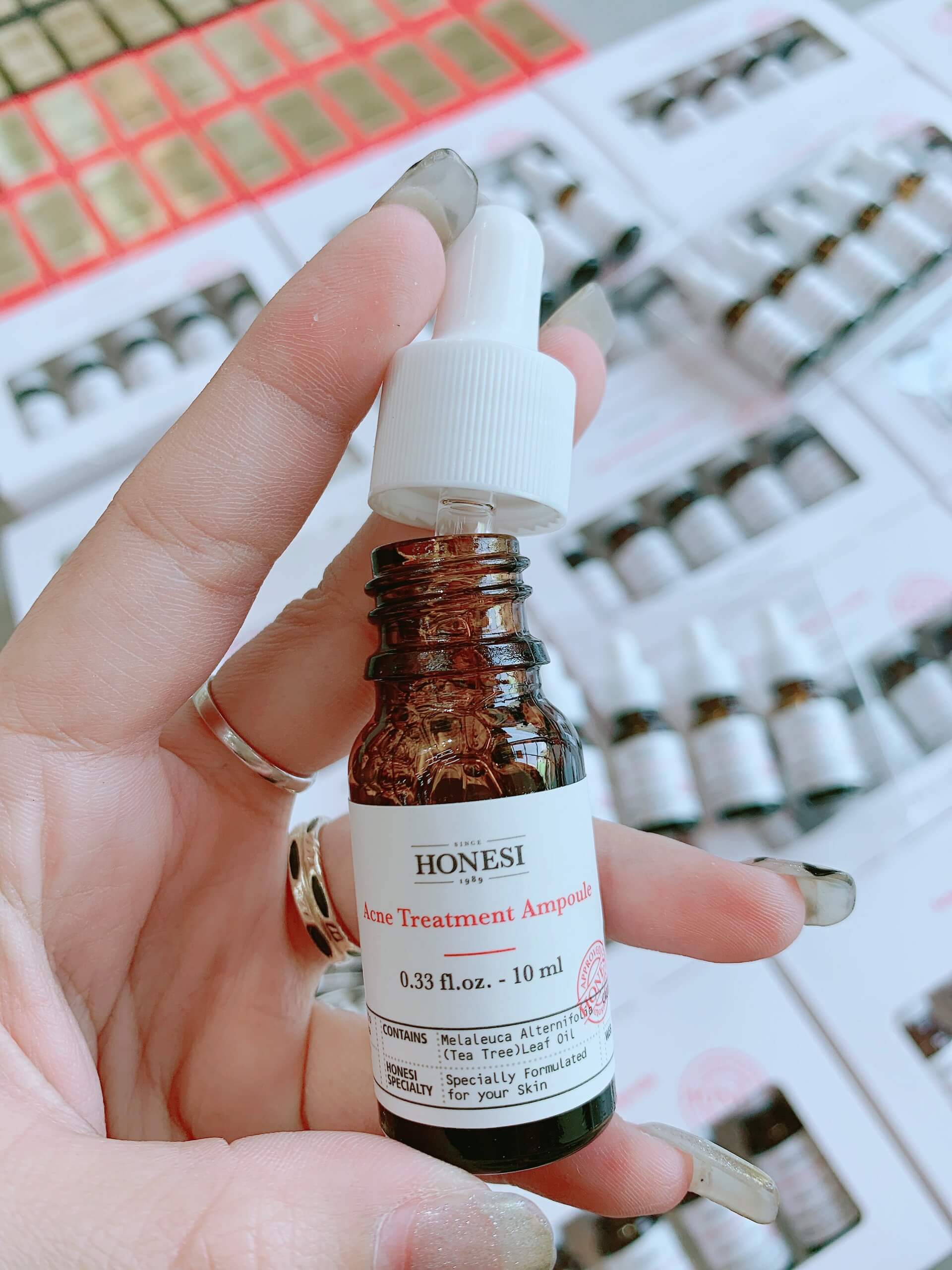 Sét Serum Giảm Mụn Nhanh Lành Tính HONESI Acne Treatment Ampoule (10ml x 5 lọ) - Hàn Quốc