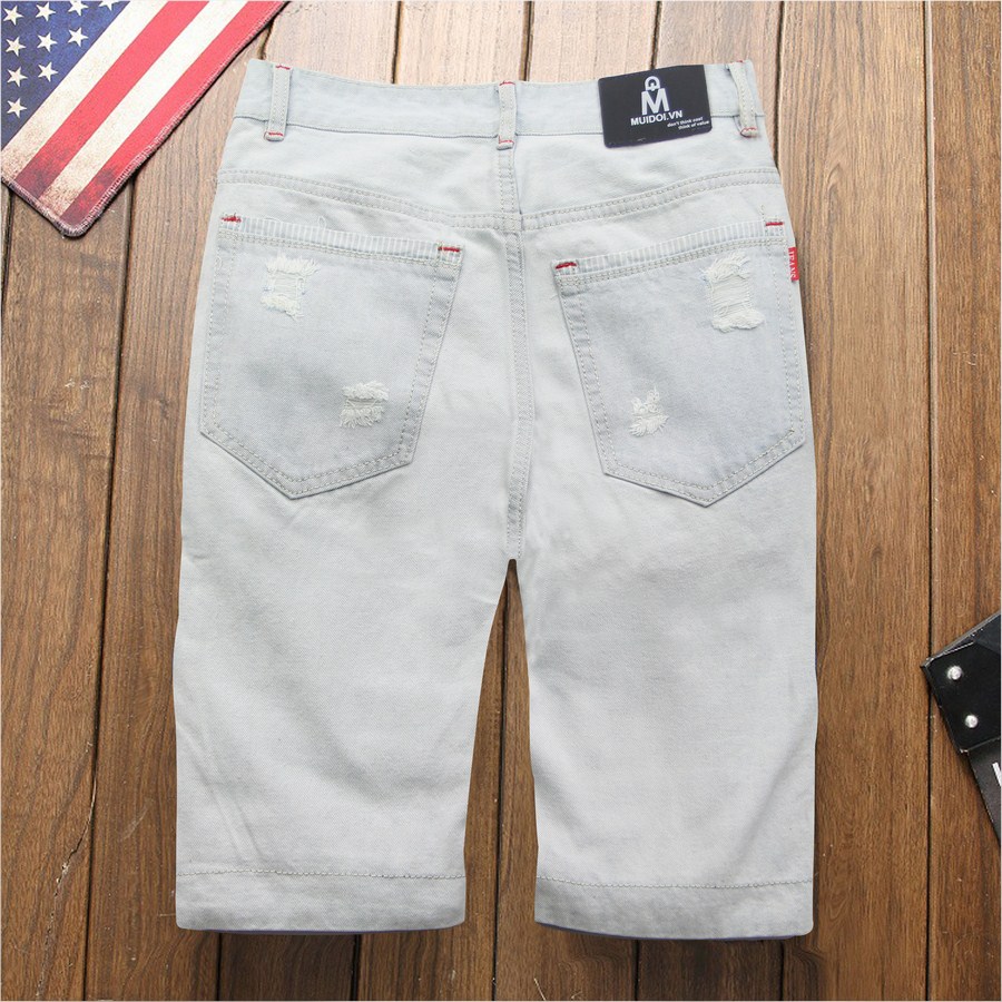 Quần short jean nam xanh bạc Q32