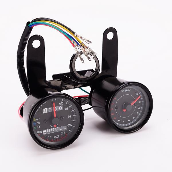 2x Motorcycle Motor LED Dual   Tachometer  Meter