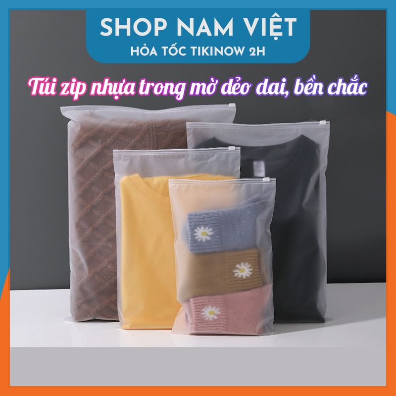 Túi Zip Lụa Nhựa CPE Trong Mờ Có Khóa Kéo Đa Năng