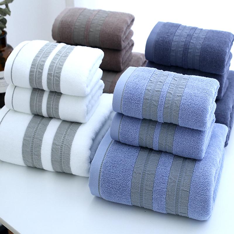 Set 3 Khăn siêu thấm chất liệu 100 cotton,1 khăn tắm lớn 70x140 + 2 khăn mặt 34x75- 207