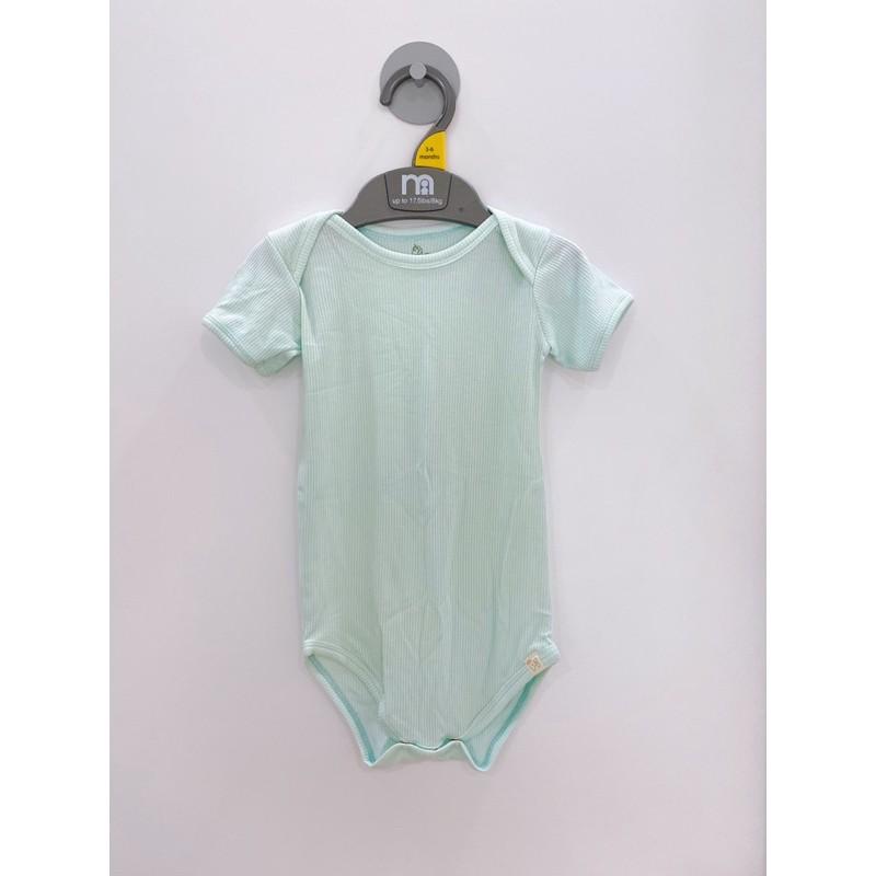 Bộ bodysuit thun gân trơn bé gái 6-9m