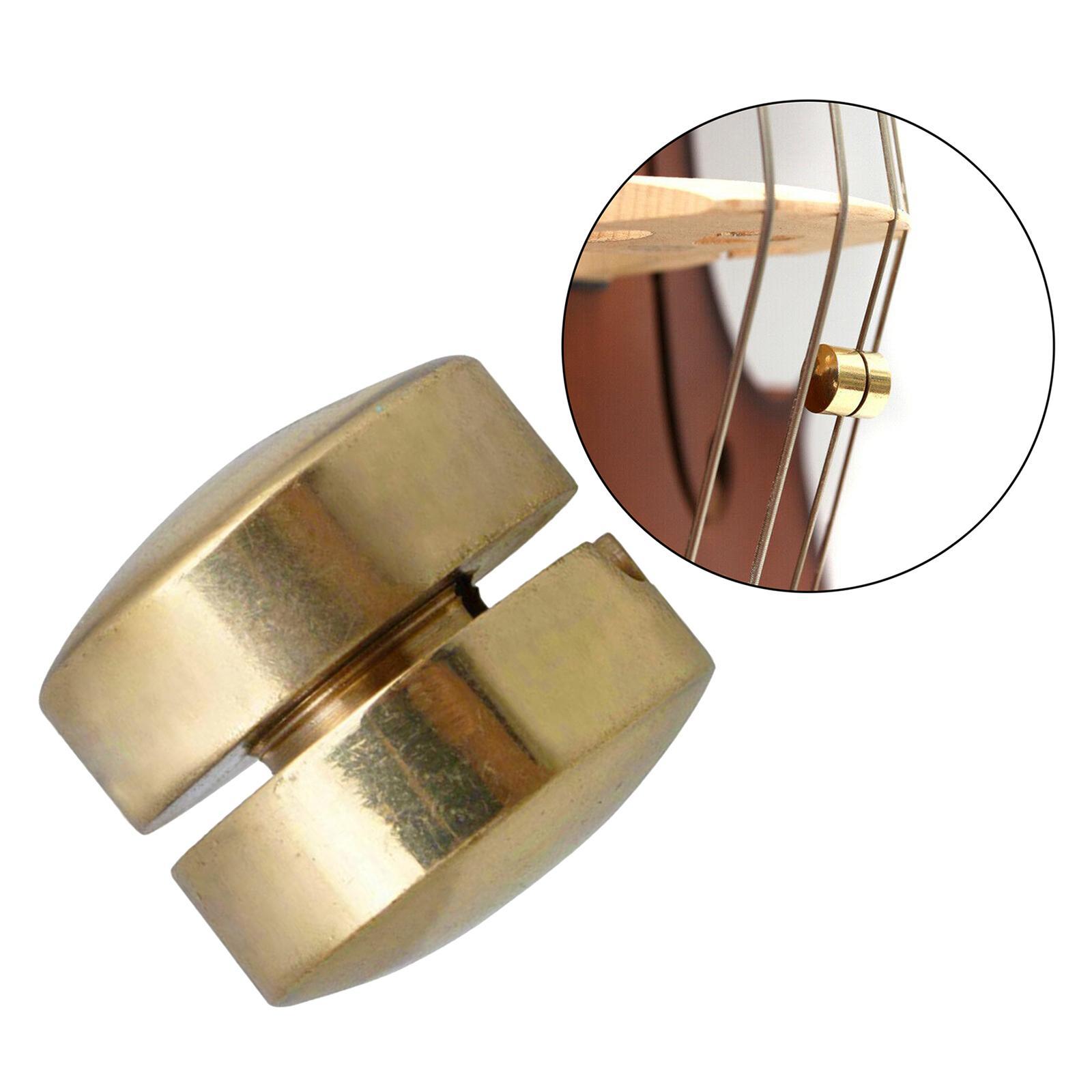 2x 1pc Cello Wolf Tone  Mute Instrument Suppressor Tube Eliminate, Golden, Brass