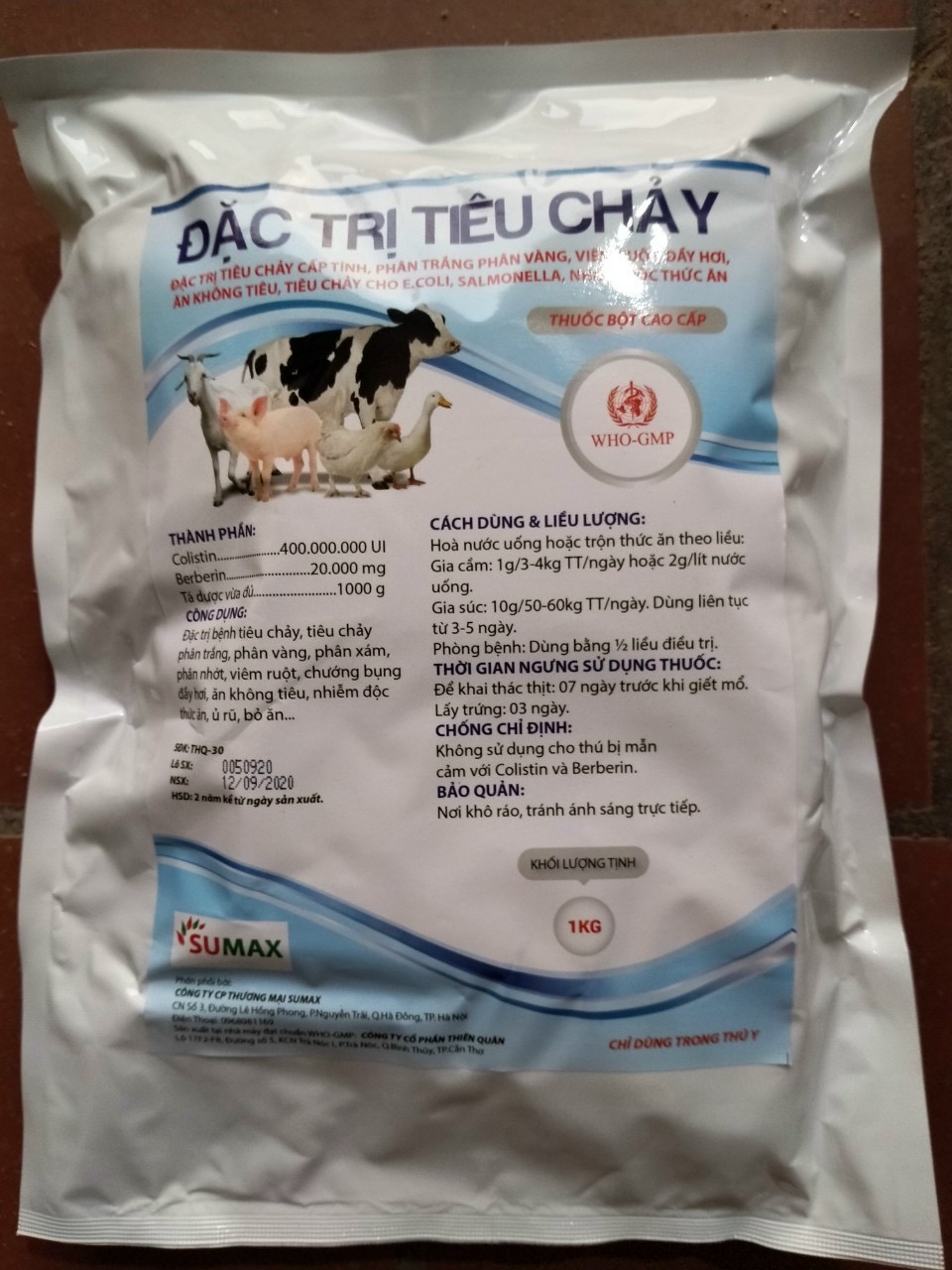 Đặc tr.ii tiêu chảy trên vật nuôi 1kg