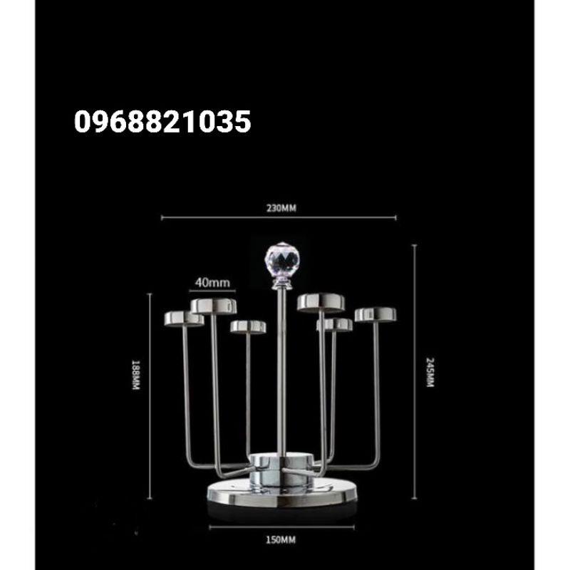 Giá Úp Cốc INox cao cấp Xoay 360 độ