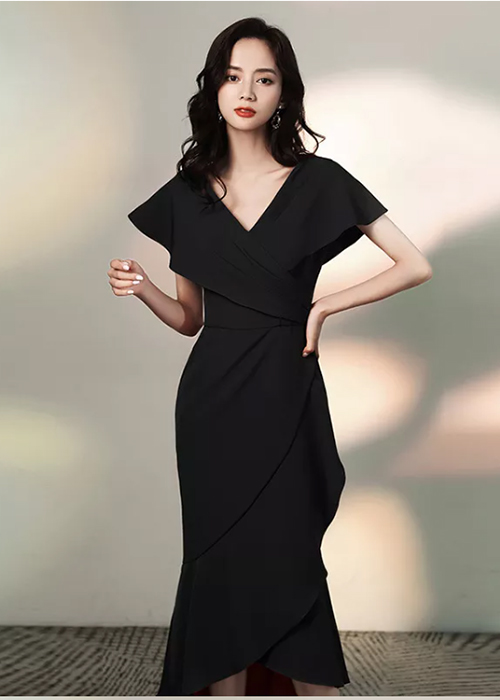 Đầm Body, Váy Dự Tiệc Cổ V Đuôi Cá Sang Trọng Có Size M,L,XL