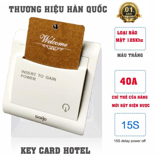 Bộ công tắc thẻ từ khách sạn tiết kiệm điện 40A Hàng tốt - đế vuông