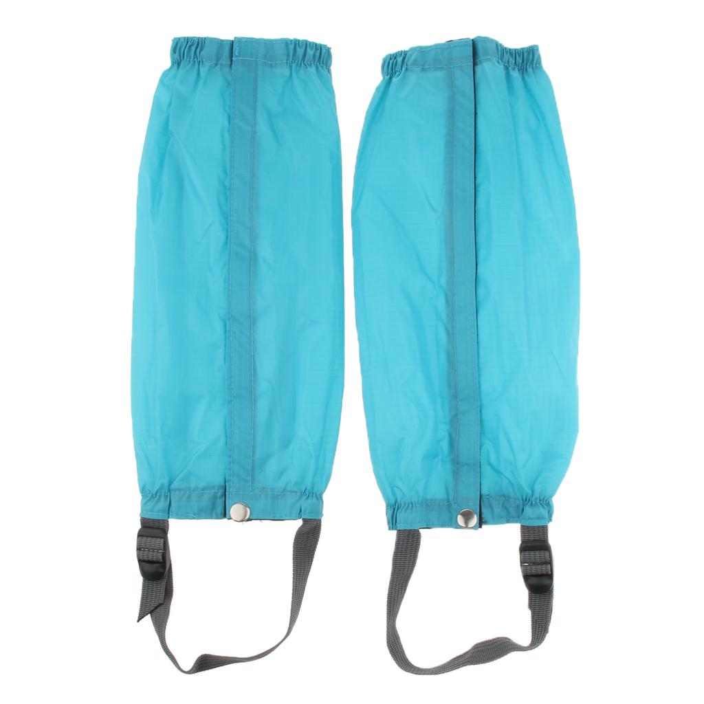 Outdoor Walking Hiking Waterproof Gaiters Boot Covers Leg Guards blue