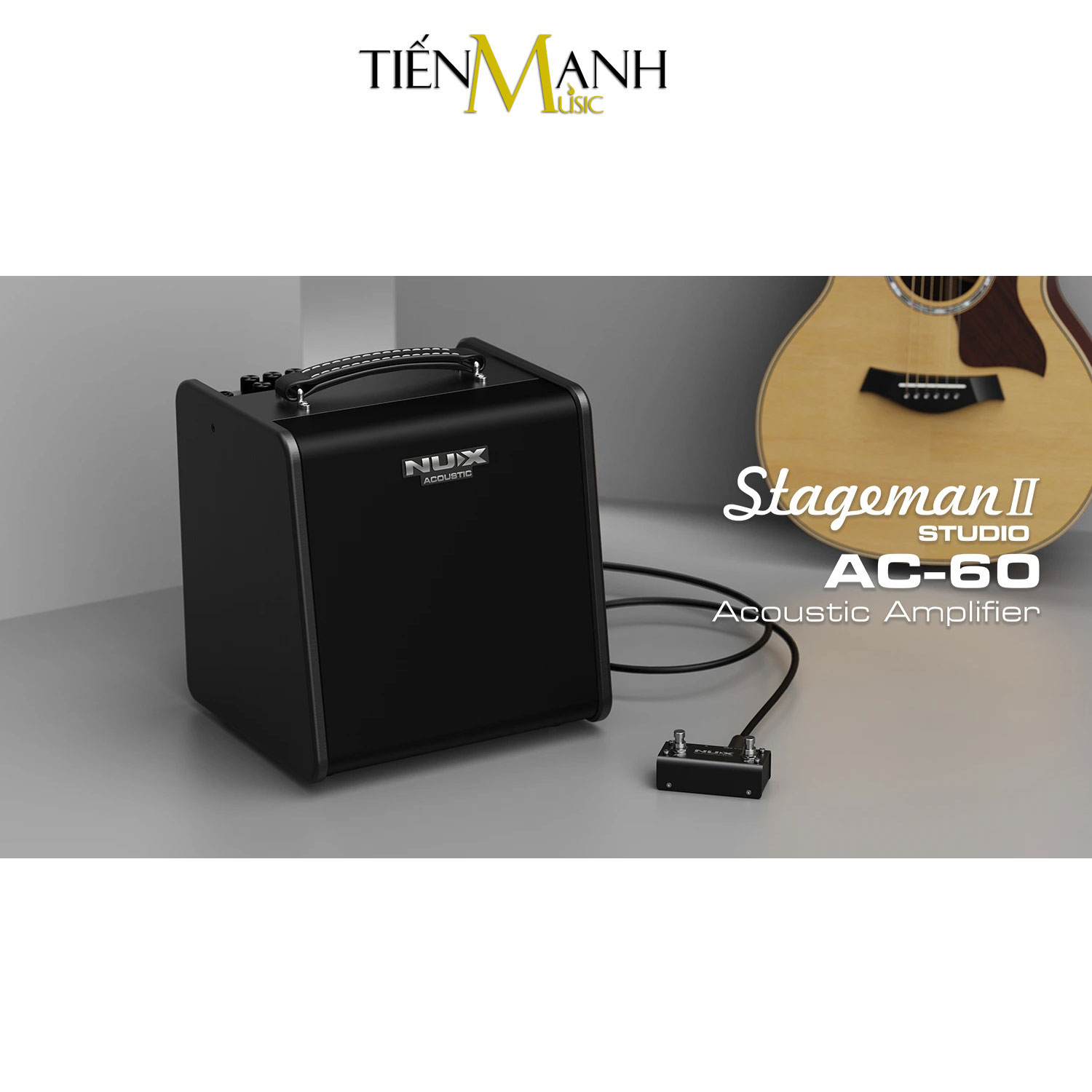 [Bluetooth] Amply Guitar Acoustic Nux AC60 - Loa Ampli AC-60 Amplifier Hàng Chính Hãng - Kèm Móng Gẩy DreamMaker