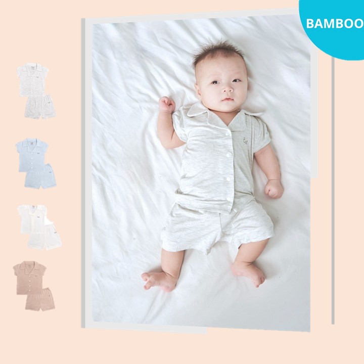 Bộ đồ mặc nhà cộc tay Pizama  BARU cho bé  cotton 2c xuất dư,siêu mềm mịn, nhẹ, thoáng quần áo trẻ em ( 9M - 4Y )
