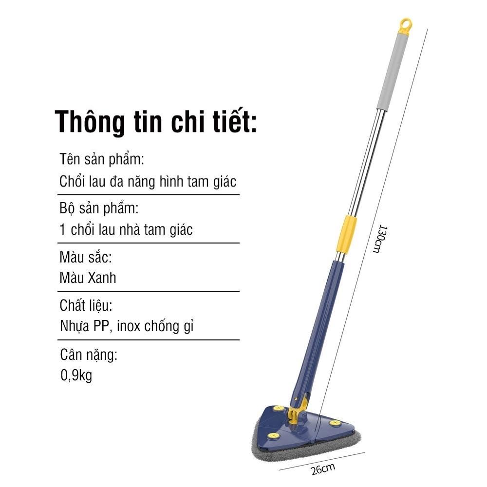 Cây Lau Nhà Tam Giác Tự Vắt Xoay 360 Độ Dùng Lau Tường Lau Trần Lau Kính Đa Năng Tiện Lợi Hiệu Quả