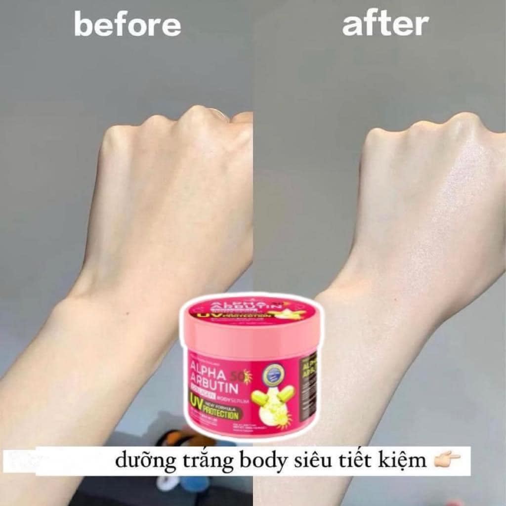 Kem Dưỡng Trắng Chống Nắng Toàn Thân Alpha Arbutin Collagen SPF50 New UV Cream Protection 500ml ( không xuất hóa đơn đỏ )