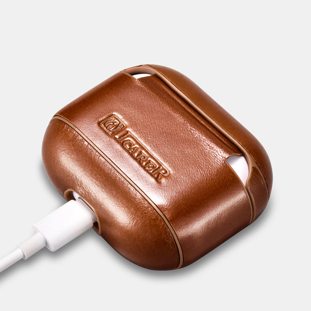 [Thanh lý] Ốp dành cho Airpods 3 iCarer Vintage Leather Classic Style case - Hành chính hãng