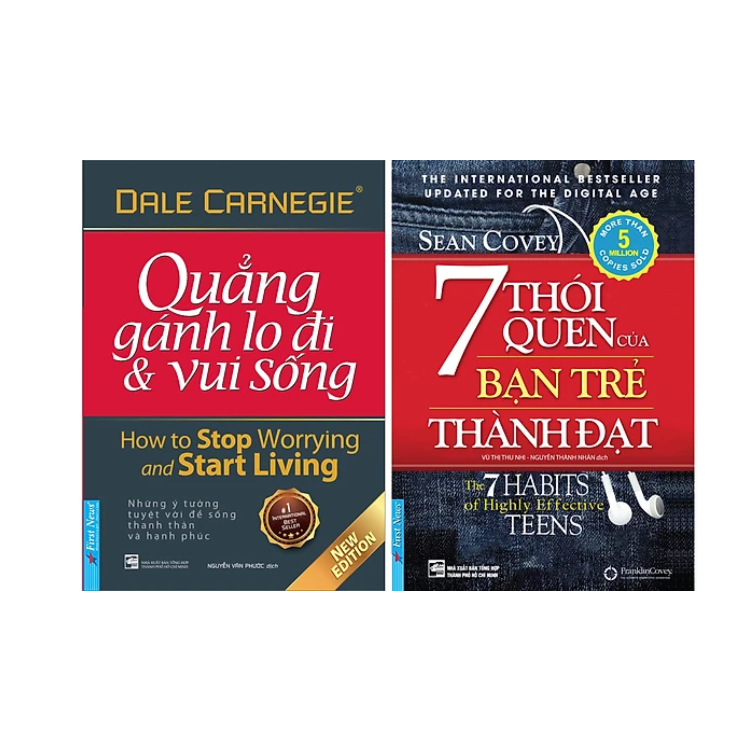 Combo 2 cuốn sách Tư Duy - Kĩ Năng Sống : 7 Thói Quen Của Bạn Trẻ Thành Đạt + Quẳng Gánh Lo Đi & Vui Sống
