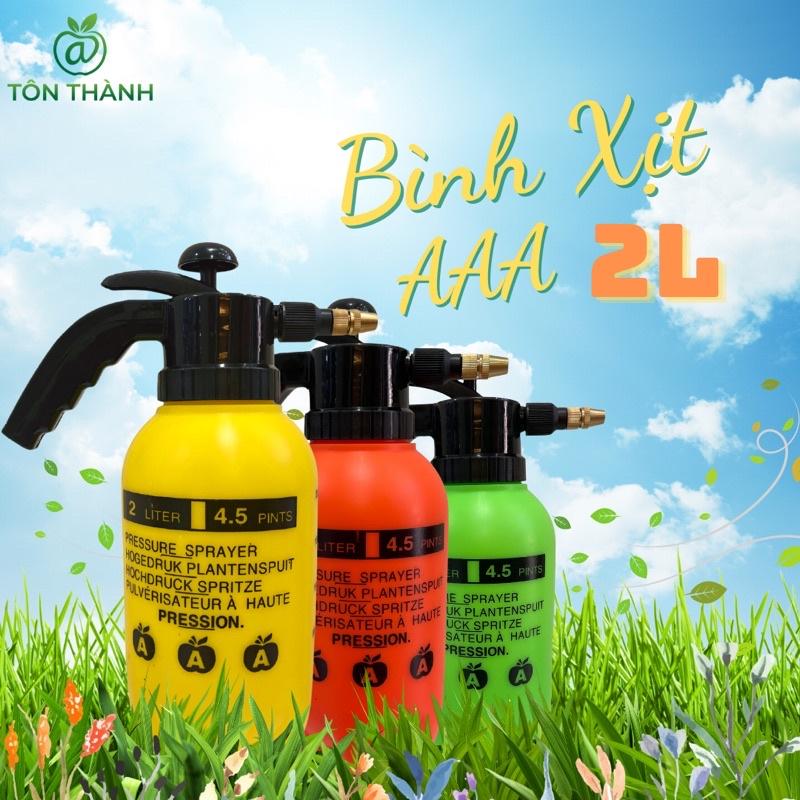 BÌNH XỊT PHUN THUỐC 2 LÍT AAA TƯỚI CÂY PHUN SƯƠNG CẦM TAY MẪU MỚI