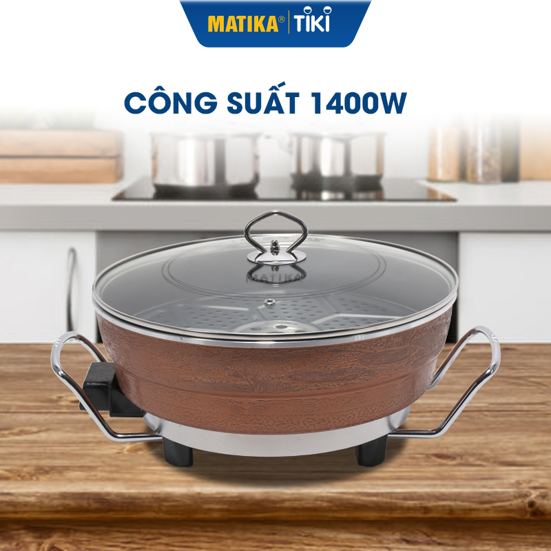 Chảo Điện Đa Năng MATIKA Công Suất 1400W MTK-9030 - Hàng chính hãng