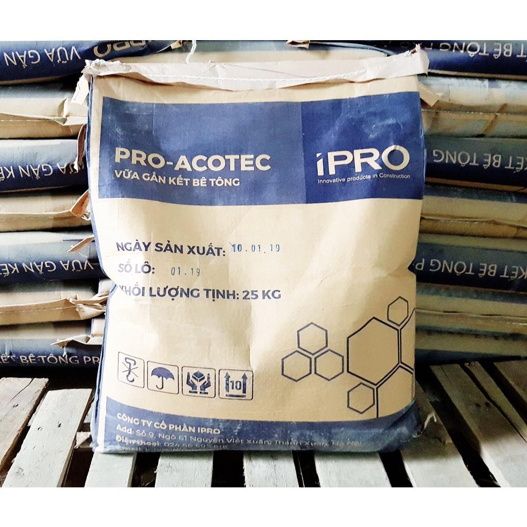 PRO-ACOTEC (Bao25kg), Keo (vữa) liên kết tấm tường ACOTEC, tấm tường ALC, liên kết phào bê tông GRC, vữa xây gạch nhẹ