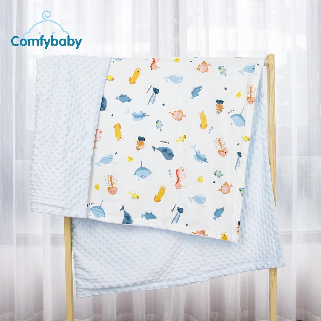 Chăn cho bé 2 lớp lông tuyết - muslin mềm mịn, mỏng nhẹ Comfybaby CHAN015