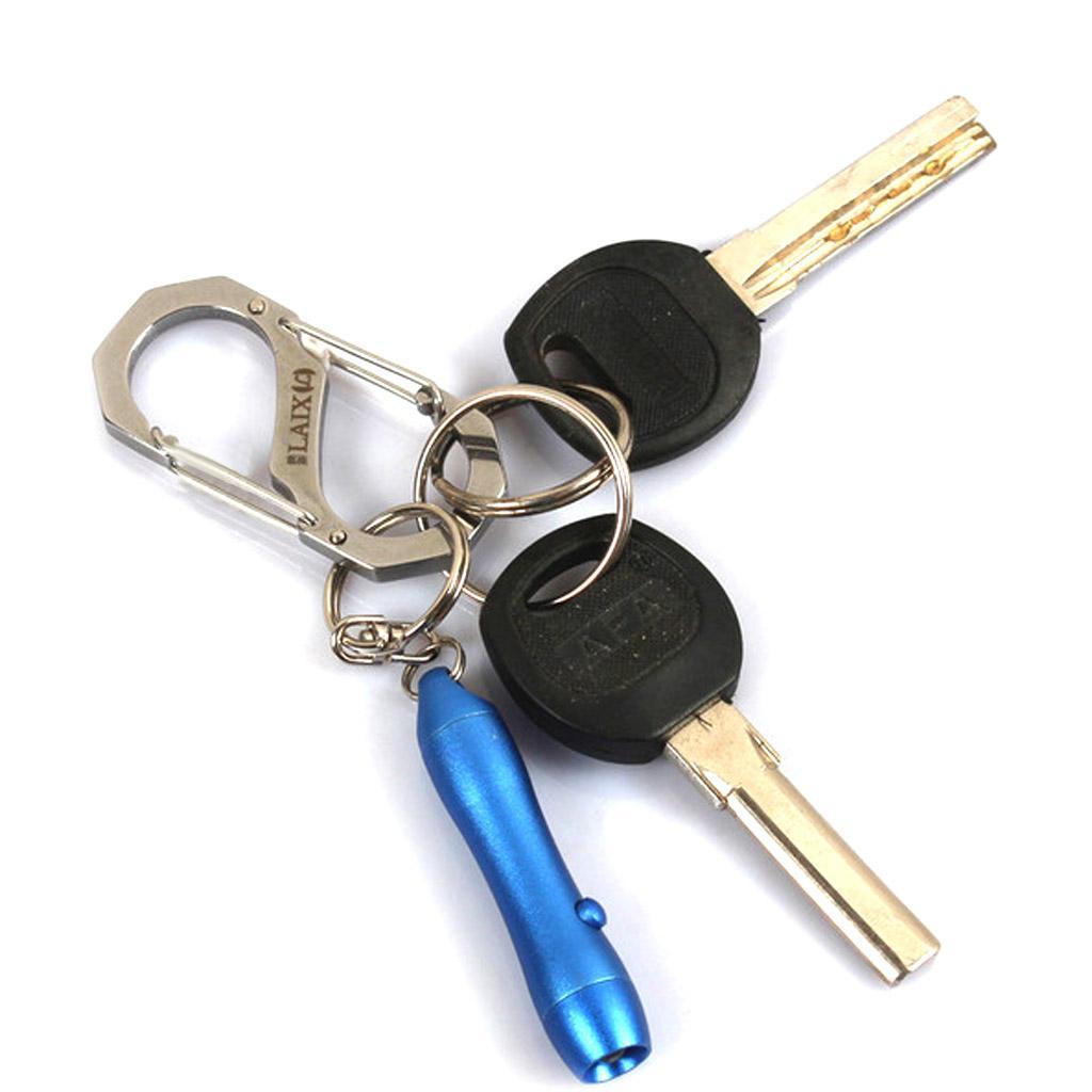 3-4pack Silver S-shape Camping Hiking Keyring Keychain Hanging Buckle Bottle