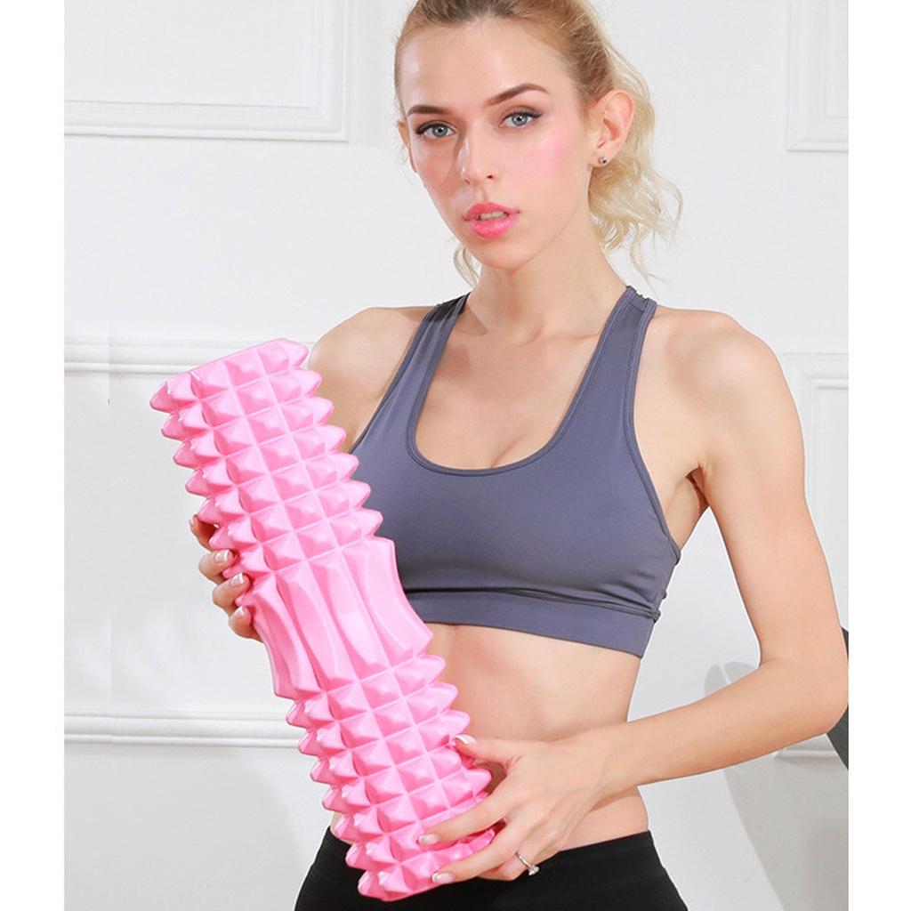 Ống lăn Foam Roller Massage - Con Lăn Yoga Matxa Giãn Cơ Ống Trụ Lăn Xốp Có Gai Hãng miDoctor