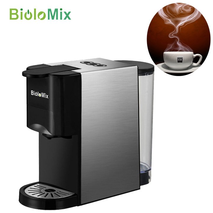 Máy pha cà phê 3 trong 1 BioloMix BK-513, áp suất 19 bar, dung tích 1.6L, dùng cho cafe viên nén và cafe xay- Hàng chính hãng